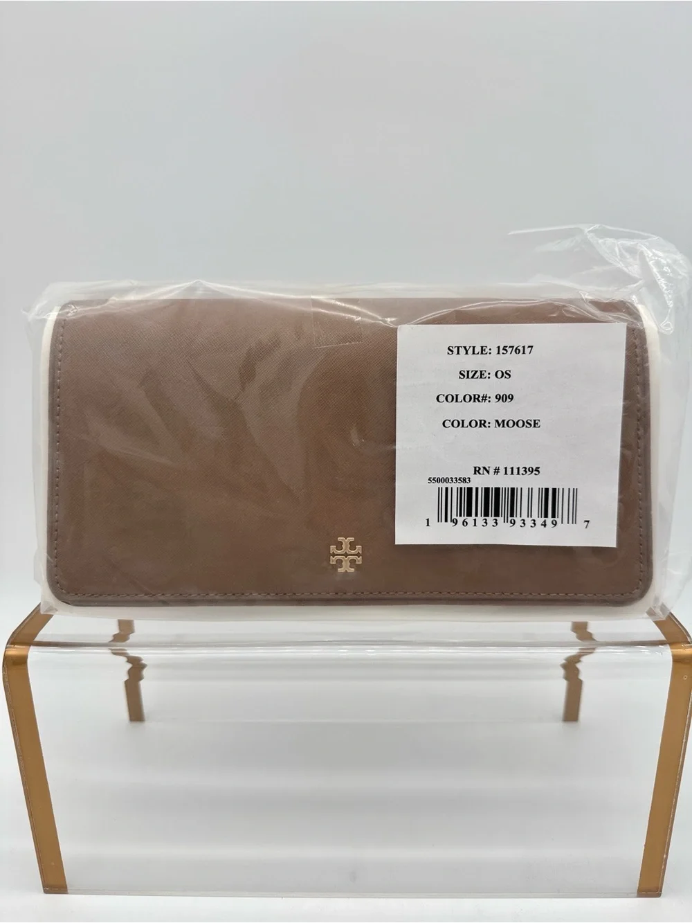 Tory Burch Leather Convertible Crossbody Shoulder Bag Moose